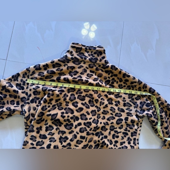 Leopard Print Robe  Cozy house  Full Zipper Two Pockets Lounger Wear Size 2 - Picture 6 of 16